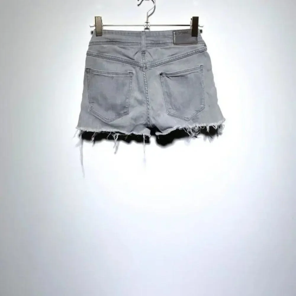 H&M Womens Denim Grey‎ Cut Off Shorts Size 27/32